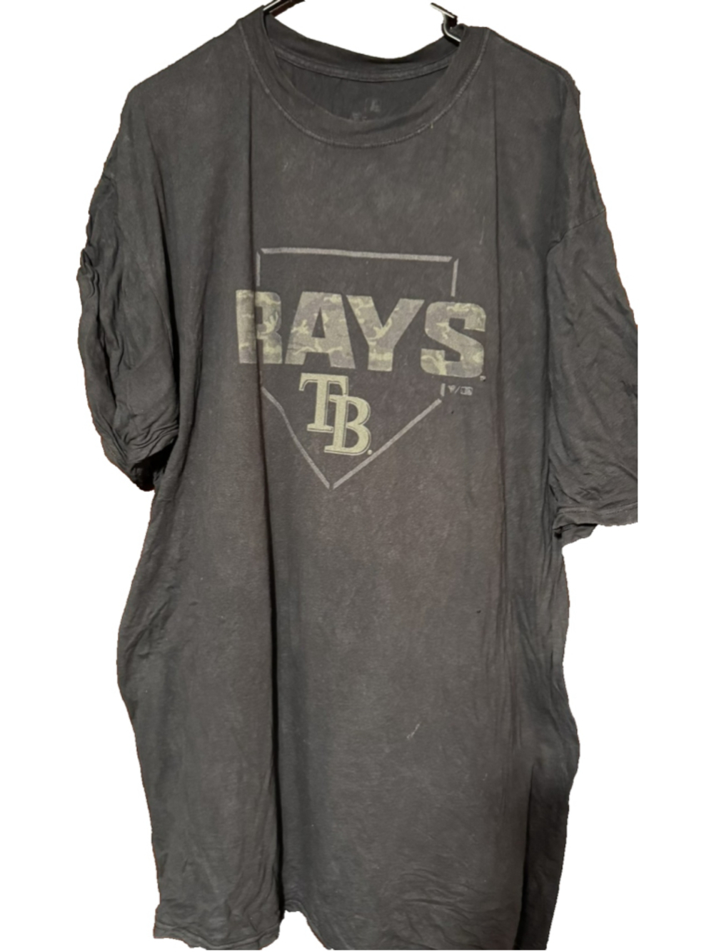 Tampa Bay Rays Camo Logo Fanatics T-shirt Men Sz 2XLT Black
